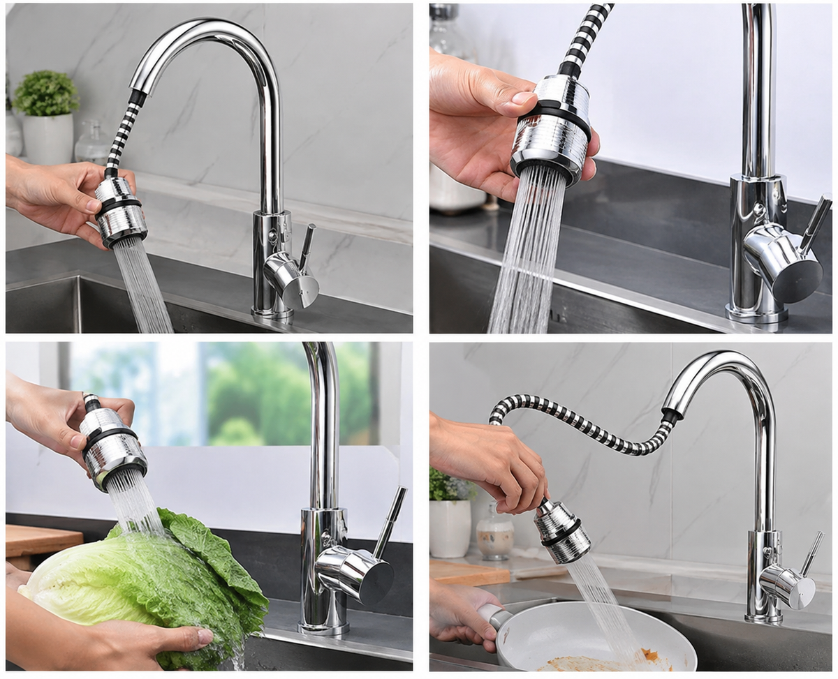 "360° Flexible Kitchen Faucet Extender Tap